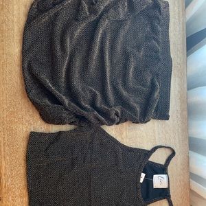 Black and gold two piece